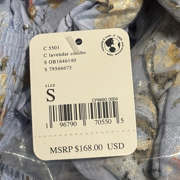 NWT Small Free People - Oasis Printed Midi Lavender Combo Women’s Dress S NEW - Picture 11 of 12